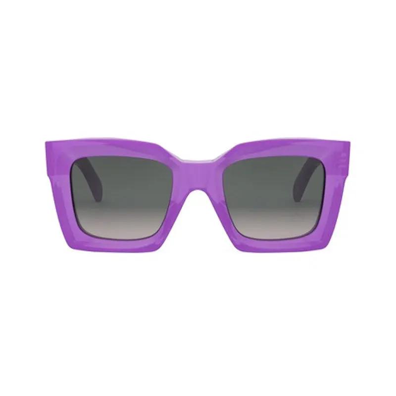 Celine Sample Sale | Celine Sunglasses Square Full Rim, Shiny Purple Frame And Brown Gradient Lens Cl40130I78F - Sunglasses | Designer outlet