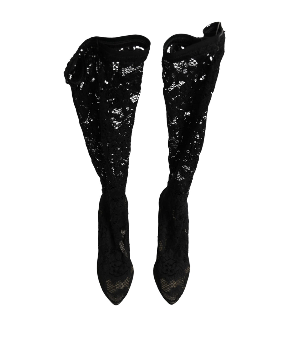 Dolce & Gabbana Black Pumps Taormina Lace Socks Boots Shoes