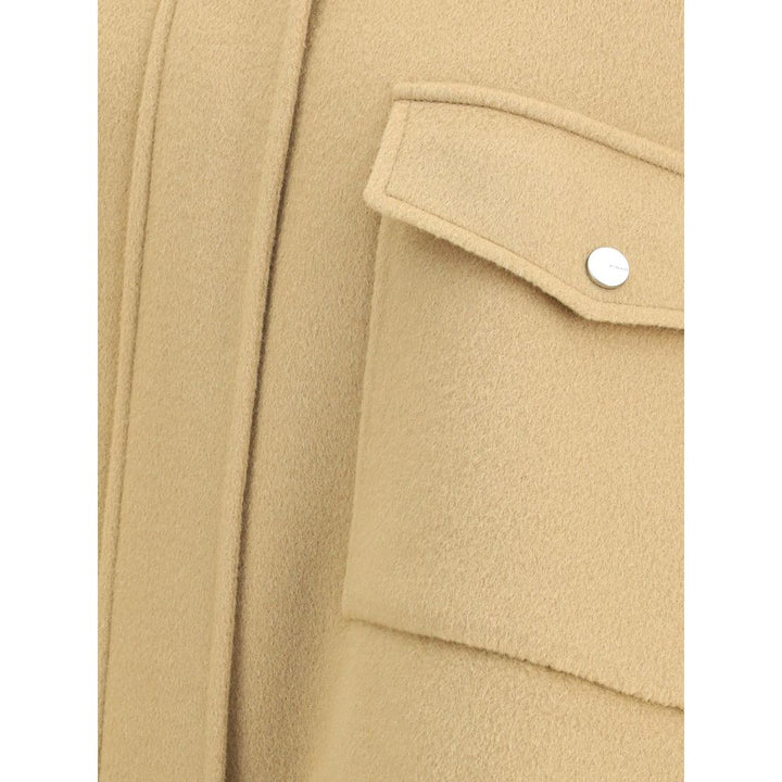 PINKO Double Wool-blend fabric Caban with high collar