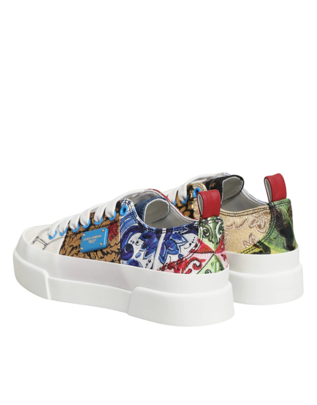 Dolce &amp; Gabbana Sample Sale Dolce &amp; Gabbana Multicolor Patchwork Low Top Sneakers Shoes - | Designer outlet