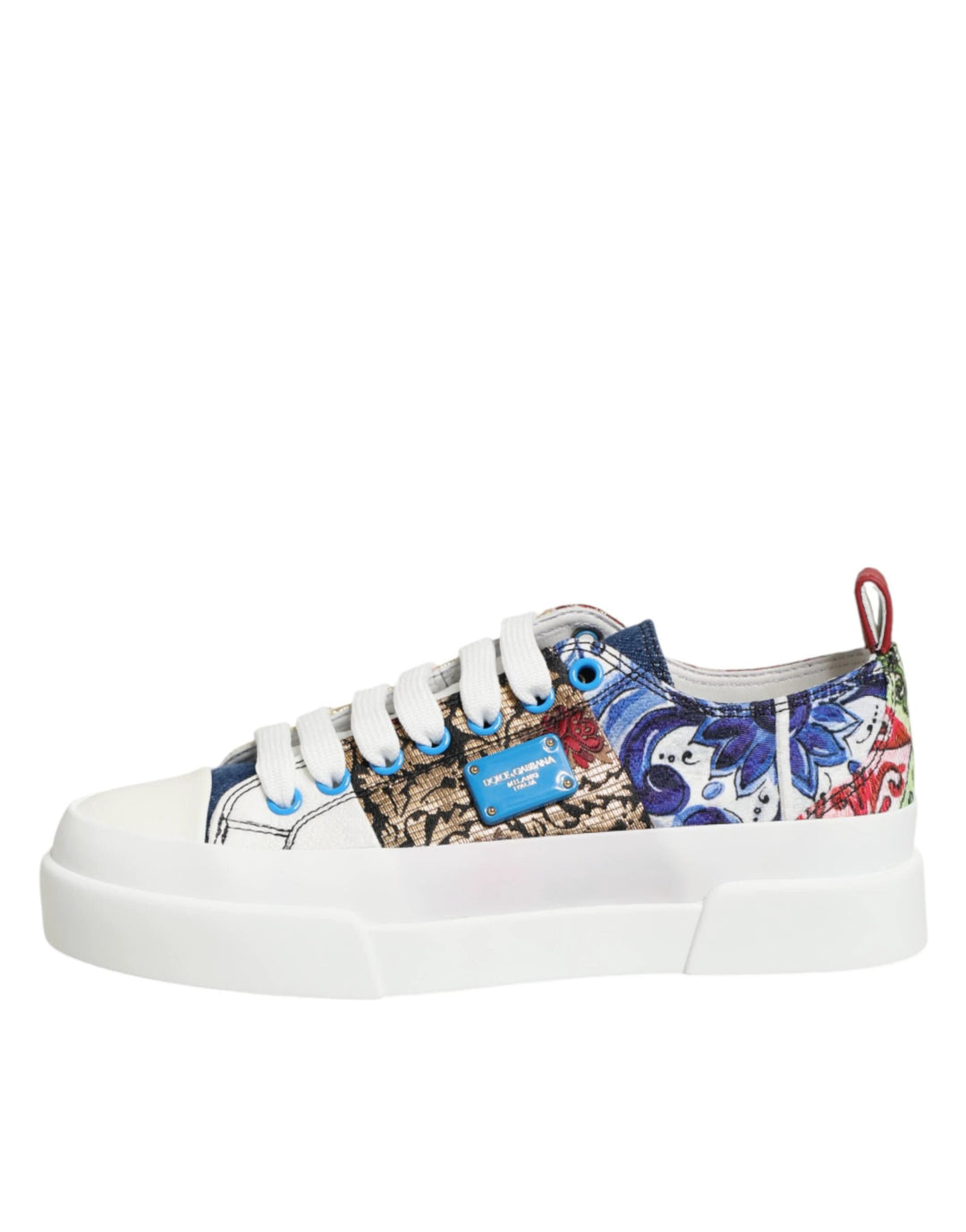 Dolce &amp; Gabbana Sample Sale Dolce &amp; Gabbana Multicolor Patchwork Low Top Sneakers Shoes - | Designer outlet