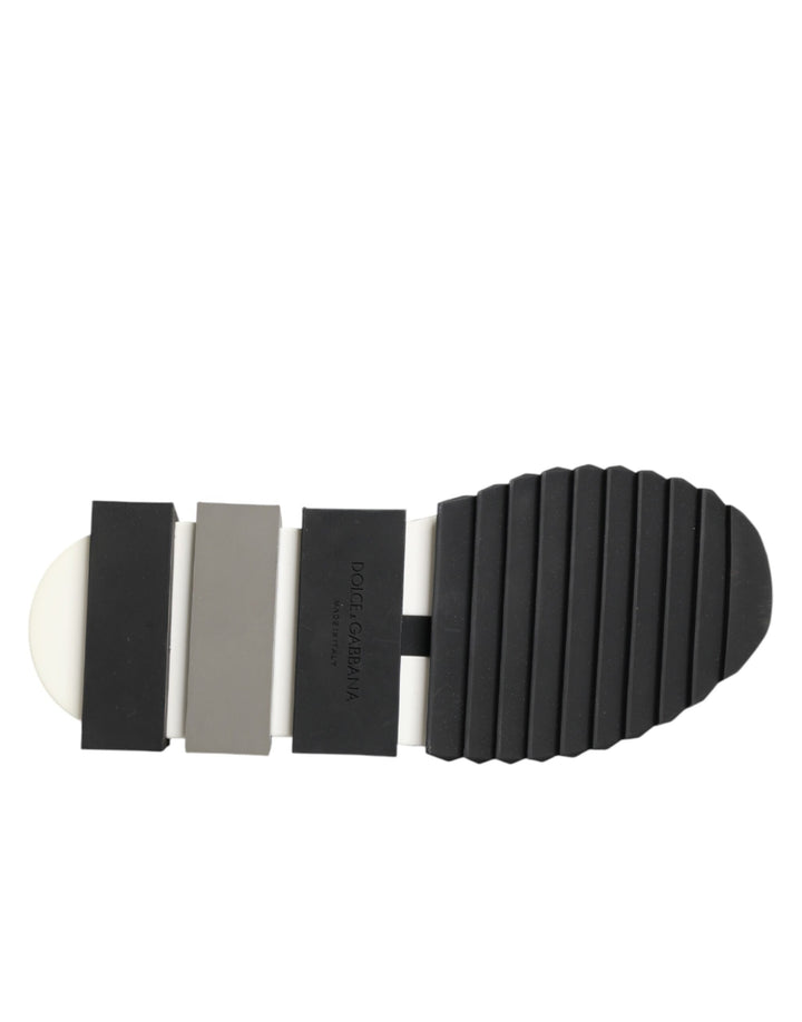 Dolce & Gabbana Black Silver Slip On Sorrento Sneakers Shoes