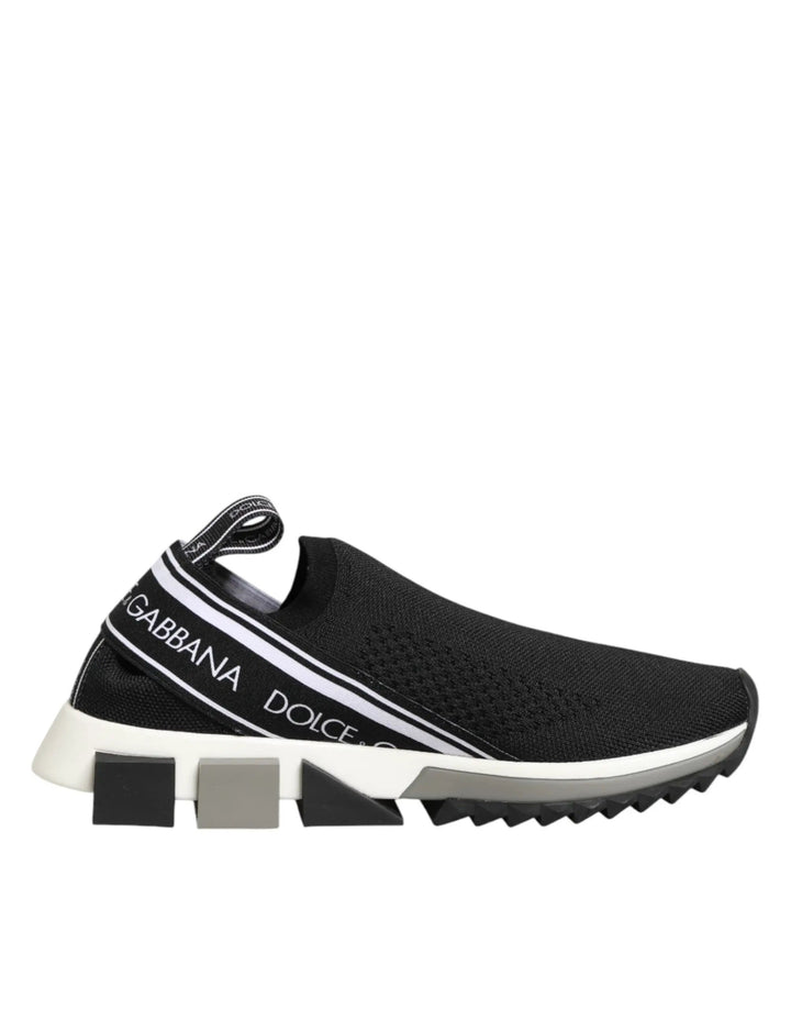 Dolce &amp; Gabbana Black Slip On Sorrento Low Top Sneakers Shoes