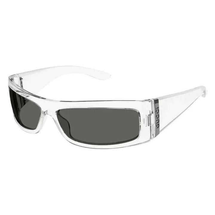 Gucci Sunglasses Rectangle Full Rim, Crystal Frame And Grey Lens