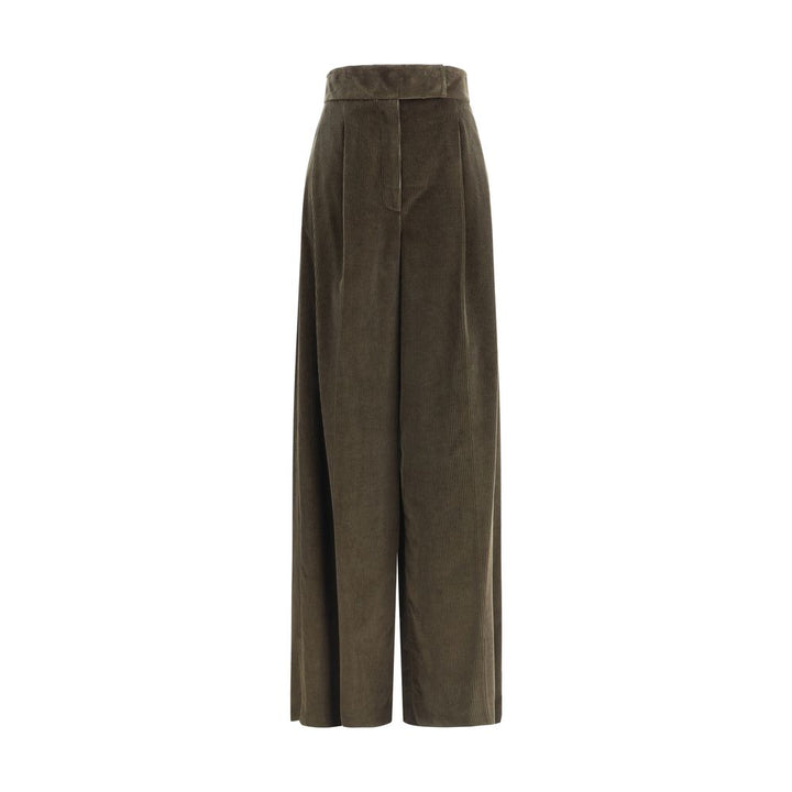 Max Mara Wide-Leg Velvet Pants