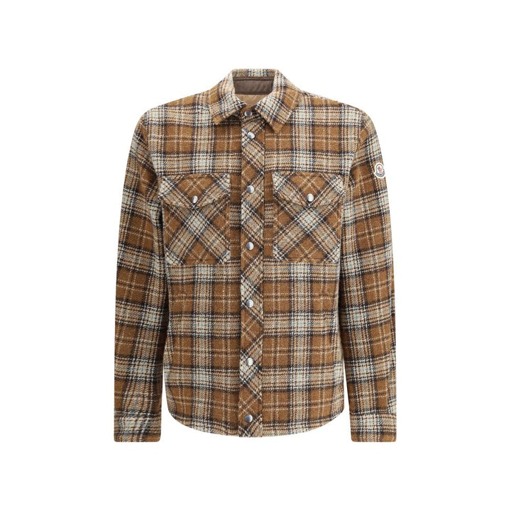 Moncler Brown Fleece Wool Jackets And Coat