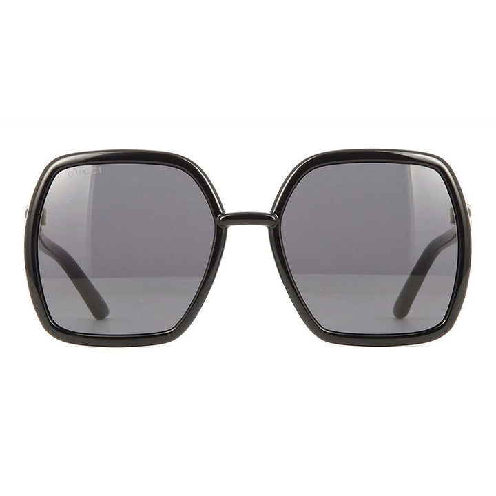 Gucci Sunglasses Square Full Rim, Black Frame and Dark Grey Lens GG0890S001