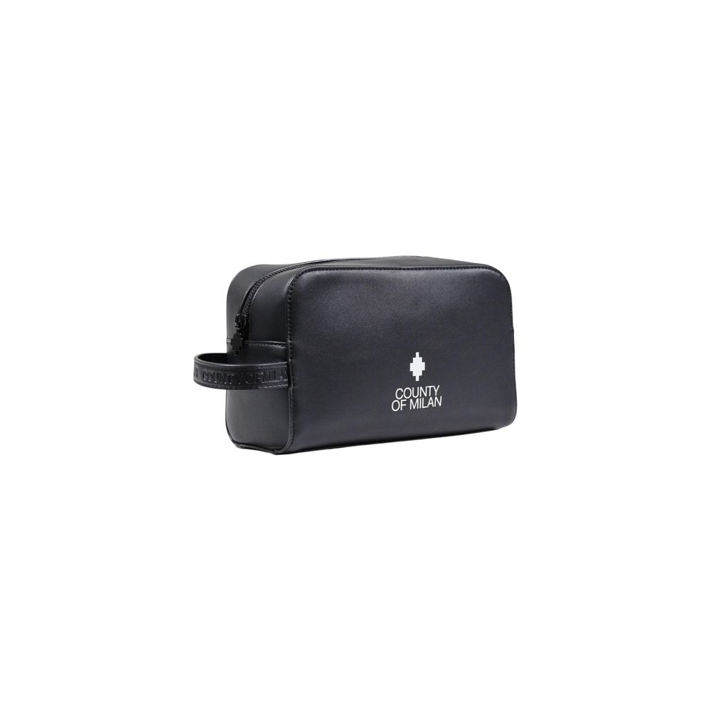 County of Milan Black Polyethylene Clutch Bag