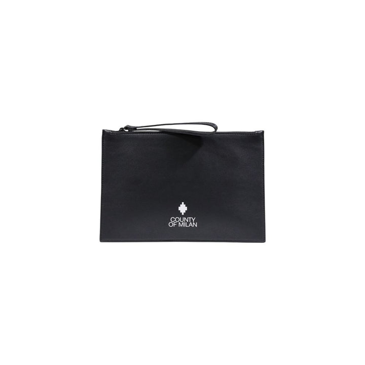 County of Milan Black Polyethylene Clutch Bag