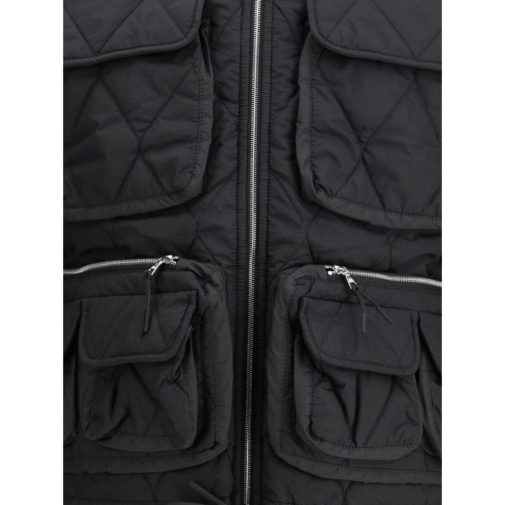 IENKI IENKI Black Nylon Jackets And Coat