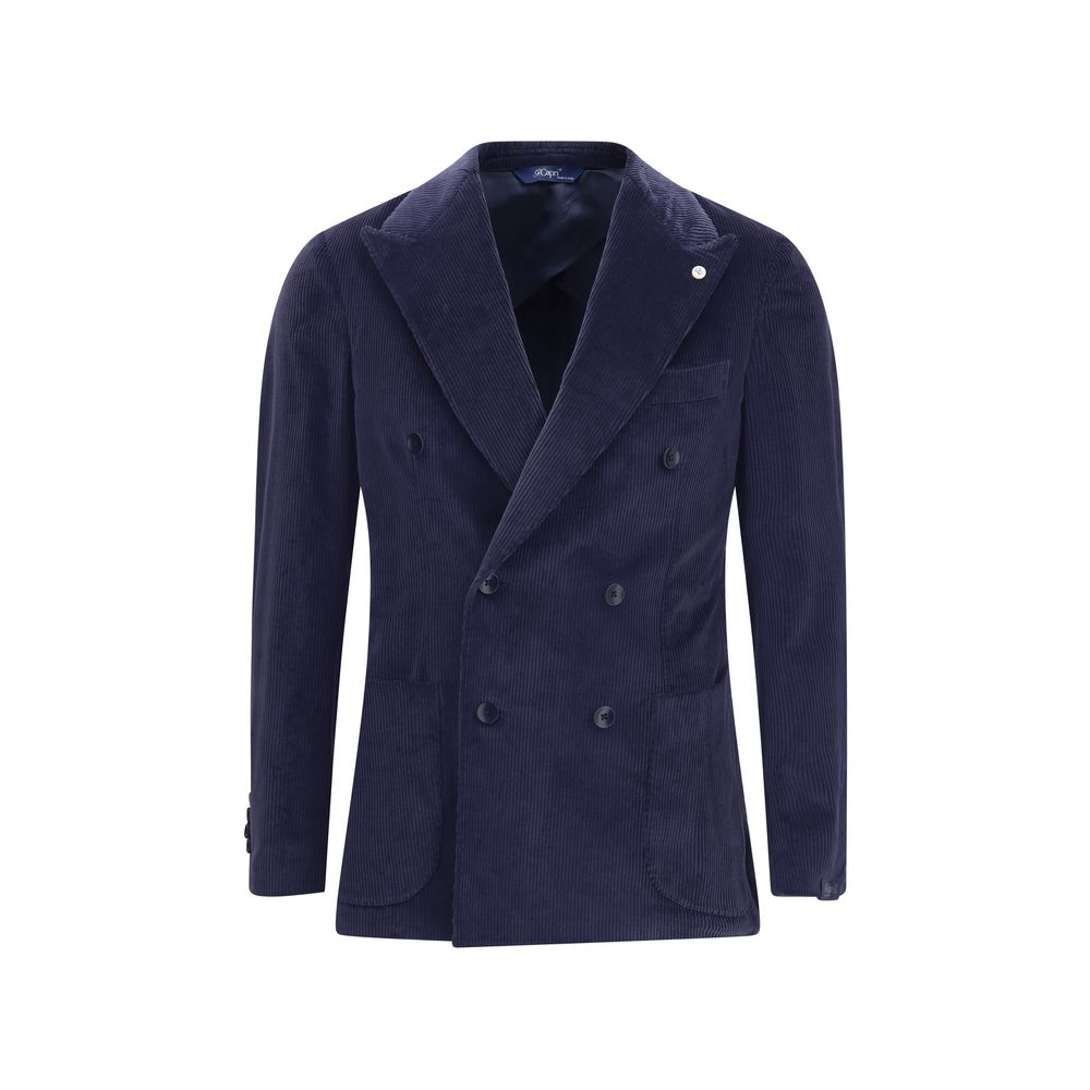 Gi Capri Blue Cotton Blazer by Gi Capri outlet now on sale