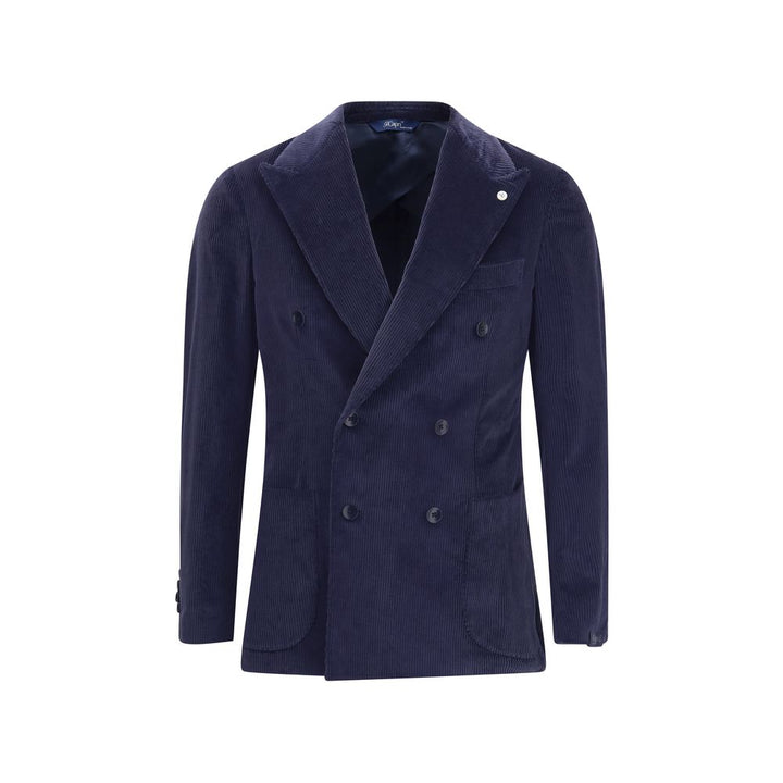 Gi Capri Blue Cotton Blazer by Gi Capri outlet now on sale