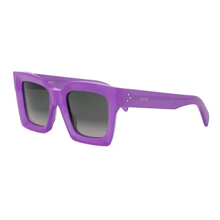 Celine Sample Sale | Celine Sunglasses Square Full Rim, Shiny Purple Frame And Brown Gradient Lens Cl40130I78F - Sunglasses | Designer outlet
