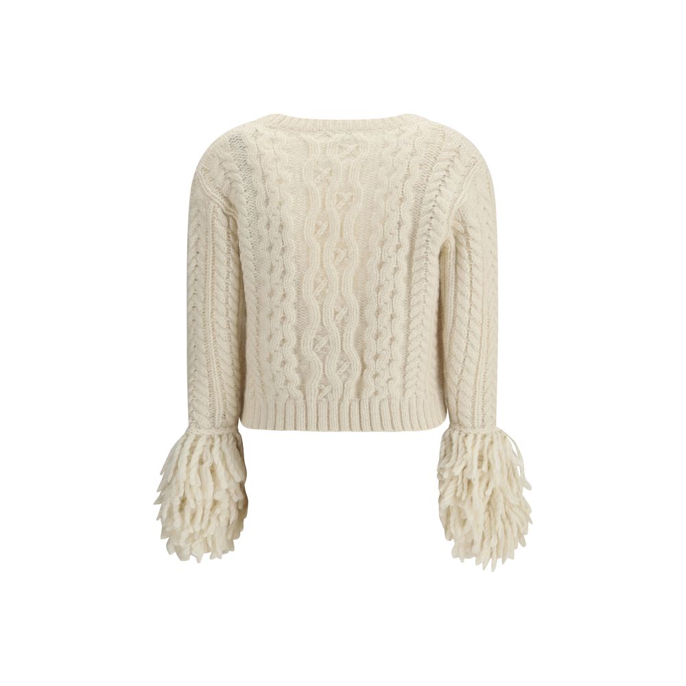Moncler Cream Alpaca Vicugna Pacos Cardigan