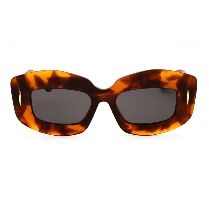 Loewe Sunglasses Rectangle Full Rim, Blonde Havana Frame and Smoke Lens LW40114F53A