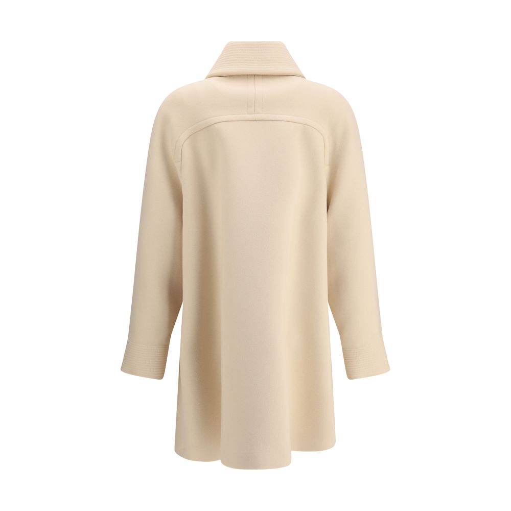 Valentino Cream Fleece Wool Coat by Valentino outlet now on sale