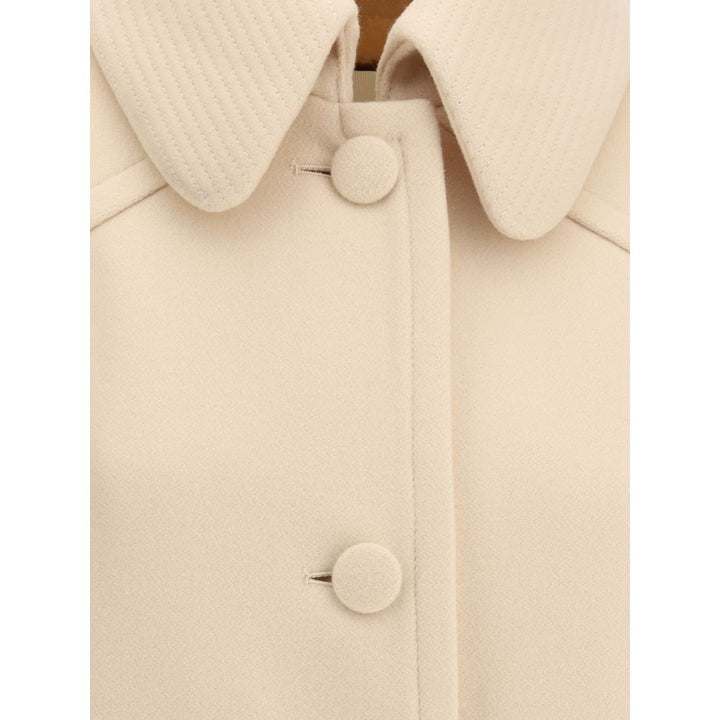 Valentino Cream Fleece Wool Coat by Valentino outlet now on sale