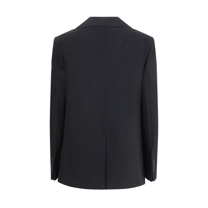 Max Mara Black Fleece Wool Coat