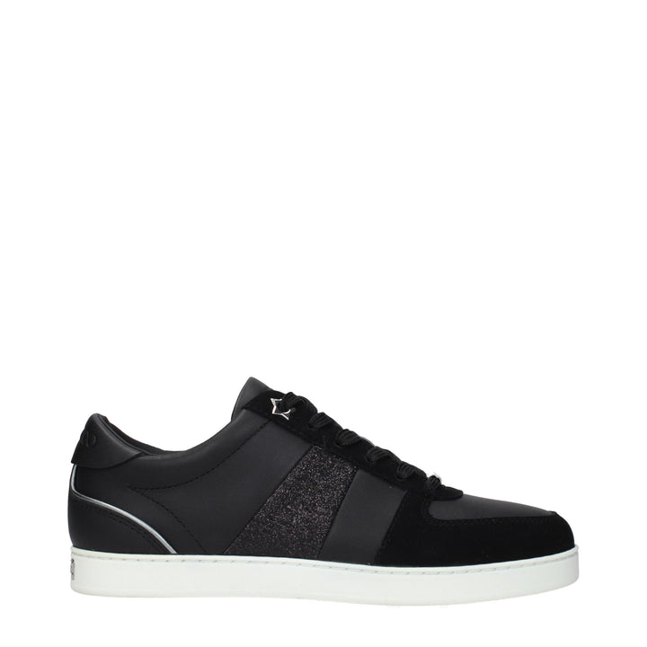 Jimmy Choo Black Leather Low Tops