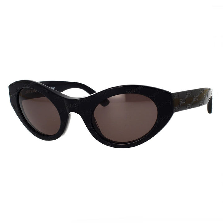 Balenciaga Oval Full Rim, with a Black frame and Grey lens.