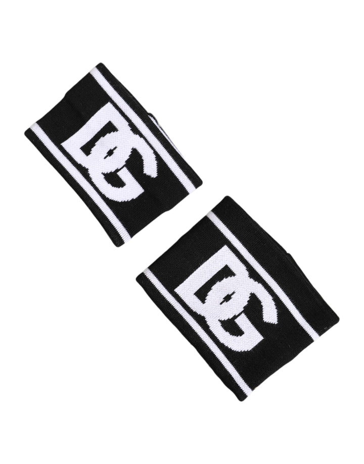 Dolce &amp; Gabbana Sample Sale Dolce &amp; Gabbana Black White DG Logo Cotton 1 Pair One Wristband - | Designer outlet