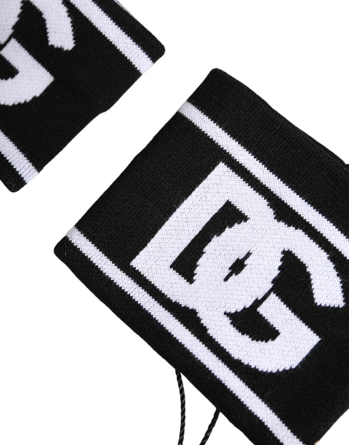 Dolce &amp; Gabbana Sample Sale Dolce &amp; Gabbana Black White DG Logo Cotton 1 Pair One Wristband - | Designer outlet