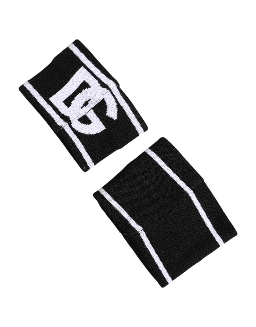 Dolce &amp; Gabbana Sample Sale Dolce &amp; Gabbana Black White DG Logo Cotton 1 Pair One Wristband - | Designer outlet