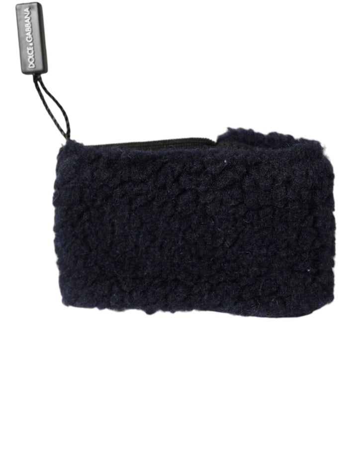 Dolce &amp; Gabbana Sample Sale Dolce &amp; Gabbana Black Wool Knitted Sweatbands Men Wristband - | Designer outlet