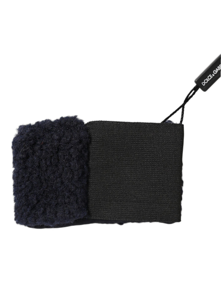 Dolce &amp; Gabbana Sample Sale Dolce &amp; Gabbana Black Wool Knitted Sweatbands Men Wristband - | Designer outlet
