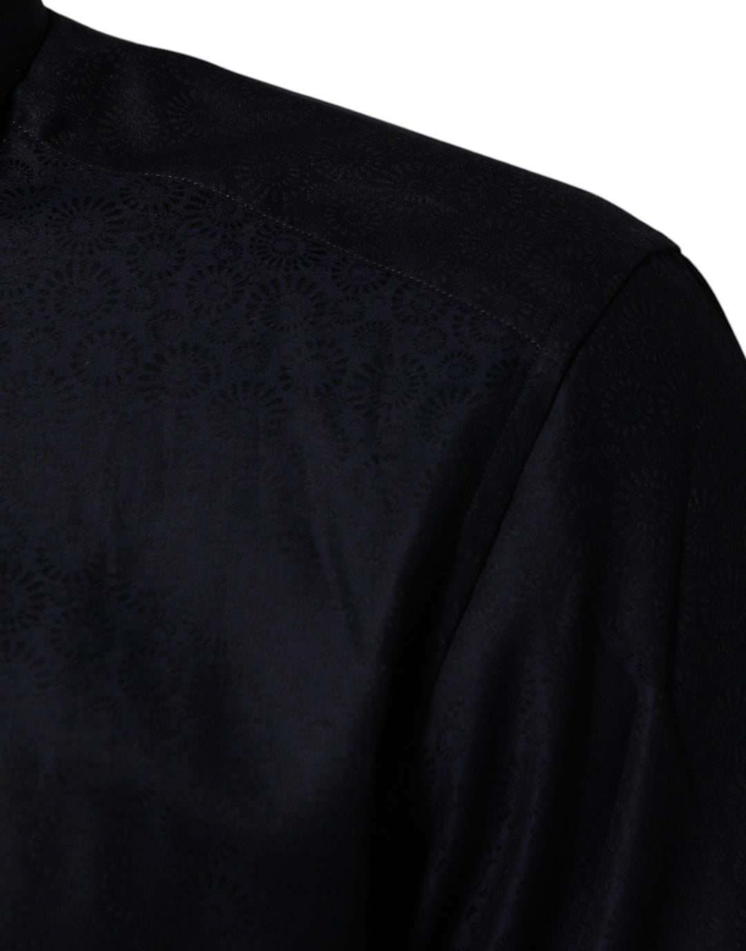 Dolce &amp; Gabbana Blue Cotton Collared Long Sleeve GOLD Men Dress Shirt by Dolce &amp; Gabbana outlet now on sale