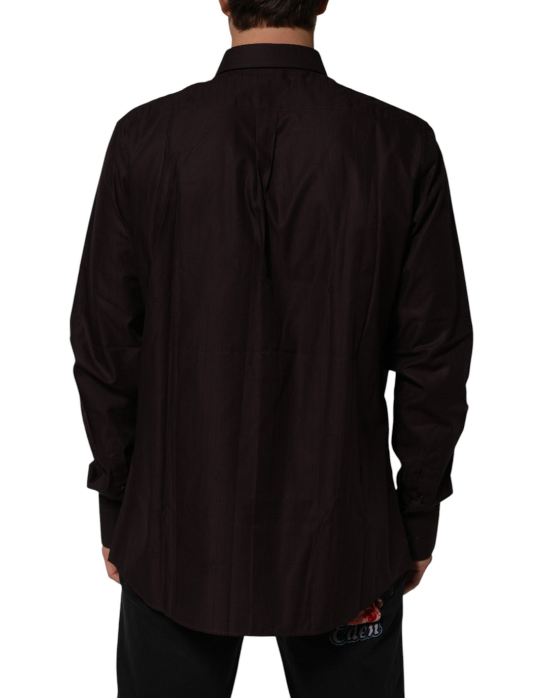 Dolce &amp; Gabbana Brown Cotton LongSleeve MARTINI Dress Shirt by Dolce &amp; Gabbana outlet now on sale