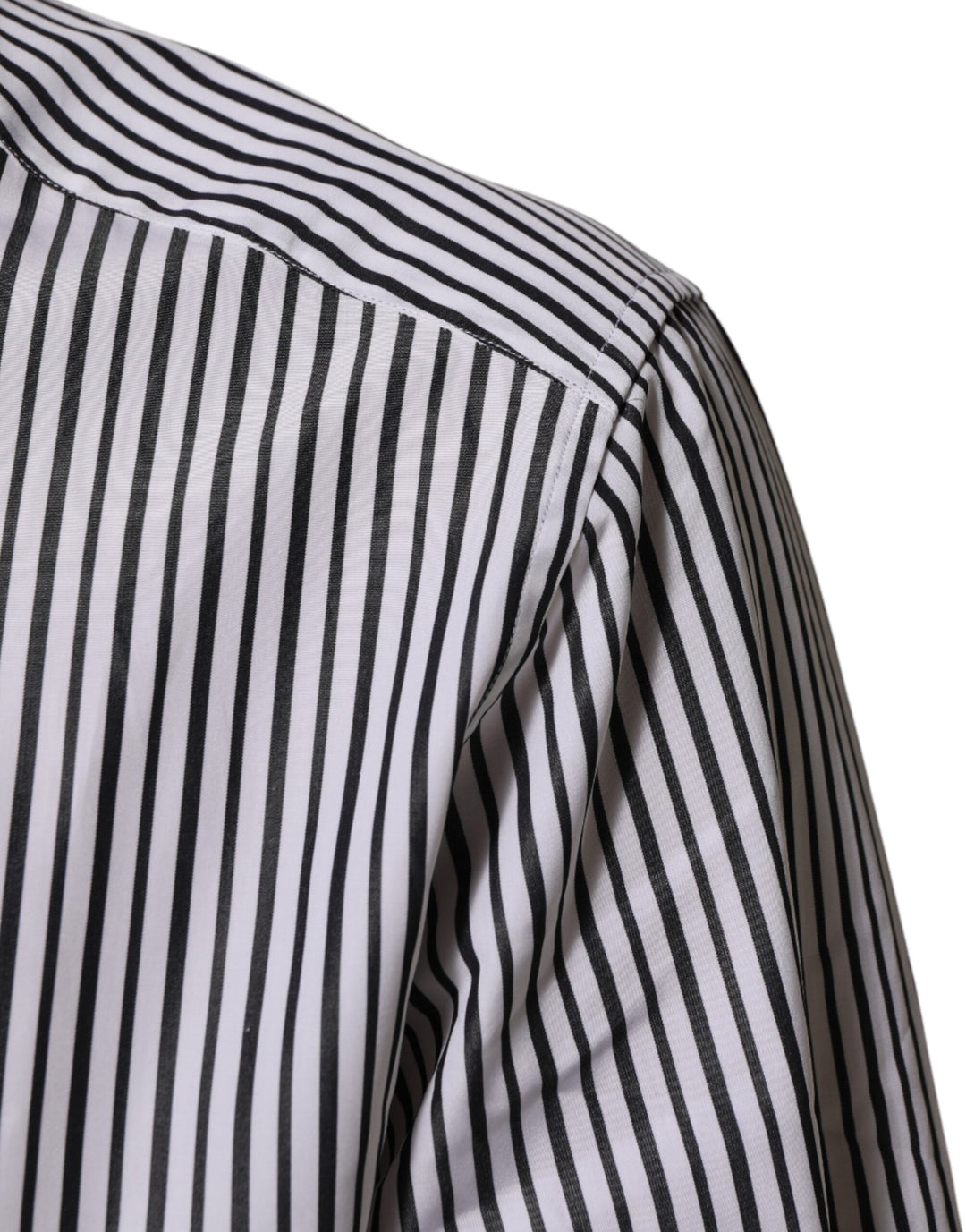 Dolce &amp; Gabbana Sample Sale Dolce &amp; Gabbana Black White Stripes Men GOLD Dress Shirt - | Designer outlet