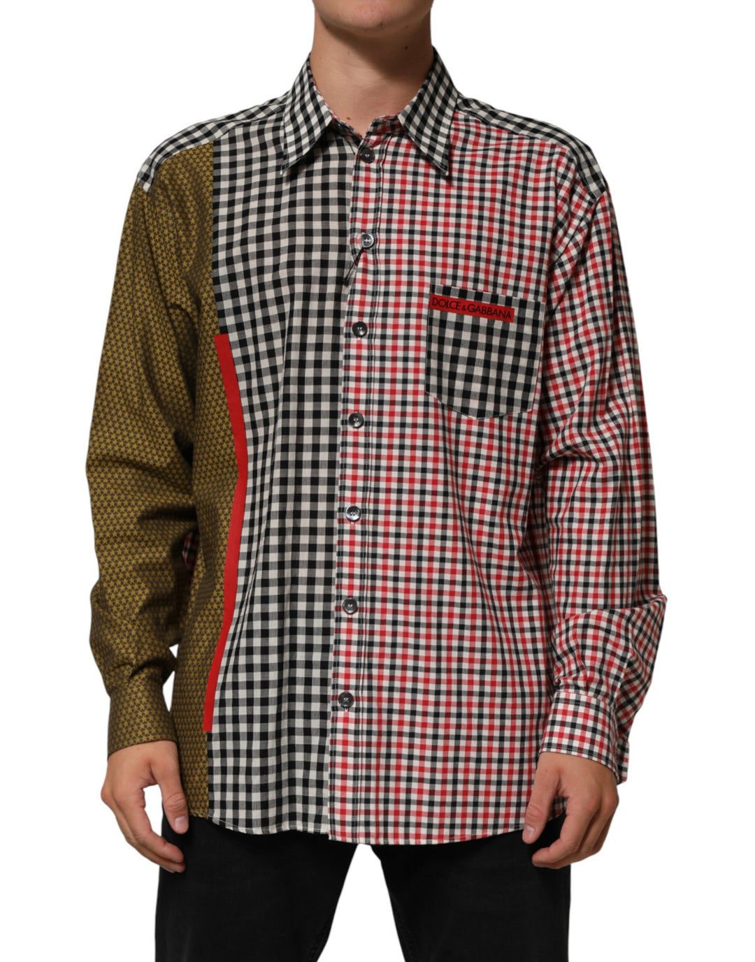 Dolce &amp; Gabbana Multicolor Cotton Collared Checkered Shirt by Dolce &amp; Gabbana outlet now on sale