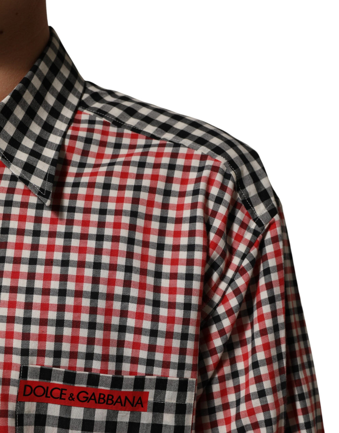Dolce &amp; Gabbana Multicolor Cotton Collared Checkered Shirt by Dolce &amp; Gabbana outlet now on sale