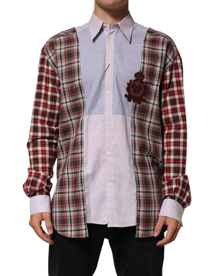 Dolce &amp; Gabbana Sample Sale Dolce &amp; Gabbana Multicolor Cotton Collared Checkered Shirt - | Designer outlet
