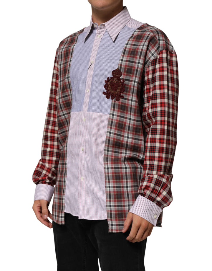 Dolce &amp; Gabbana Sample Sale Dolce &amp; Gabbana Multicolor Cotton Collared Checkered Shirt - | Designer outlet