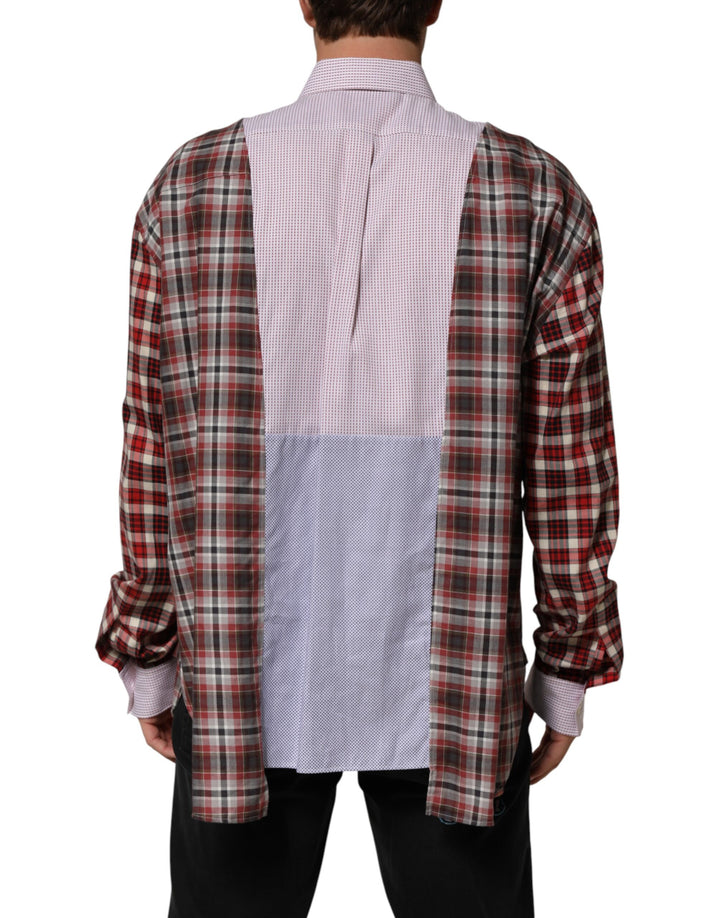 Dolce &amp; Gabbana Sample Sale Dolce &amp; Gabbana Multicolor Cotton Collared Checkered Shirt - | Designer outlet