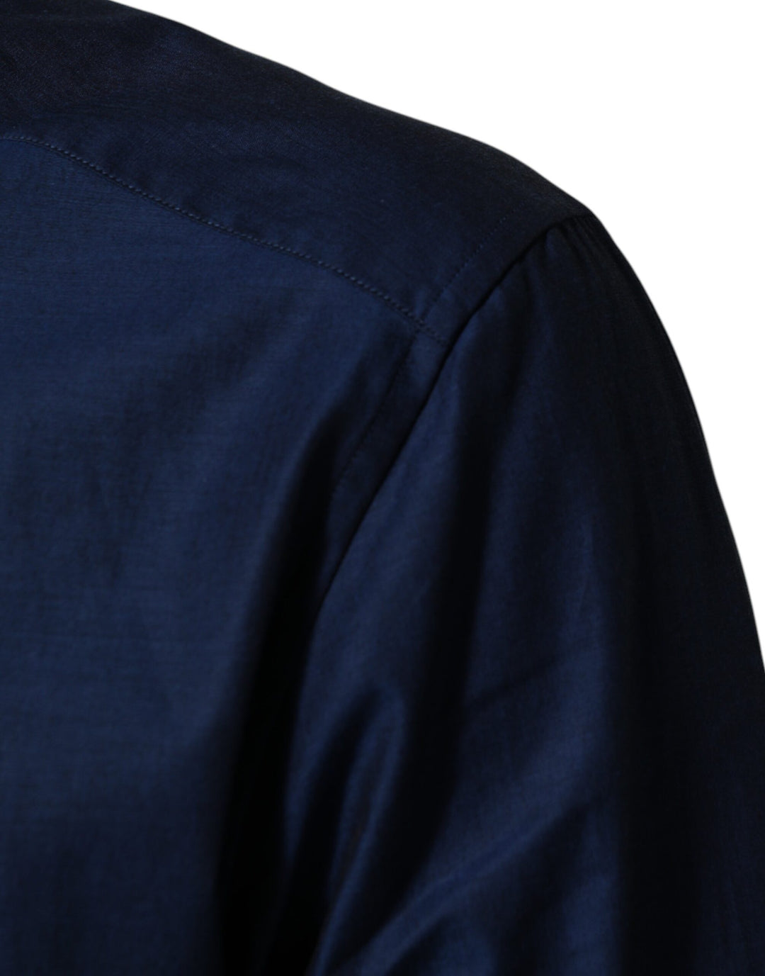 Dolce &amp; Gabbana Blue Cotton Collared Men GOLD Dress Shirt by Dolce &amp; Gabbana outlet now on sale