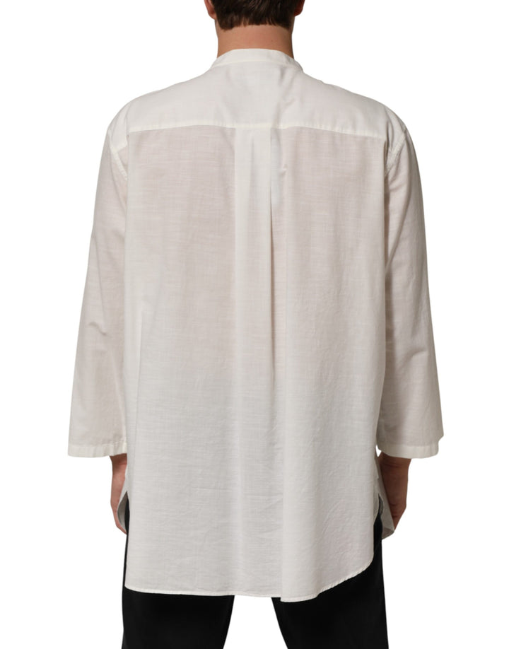 Dolce &amp; Gabbana Sample Sale Dolce &amp; Gabbana White Cotton Floral Print Button Down Shirt - | Designer outlet