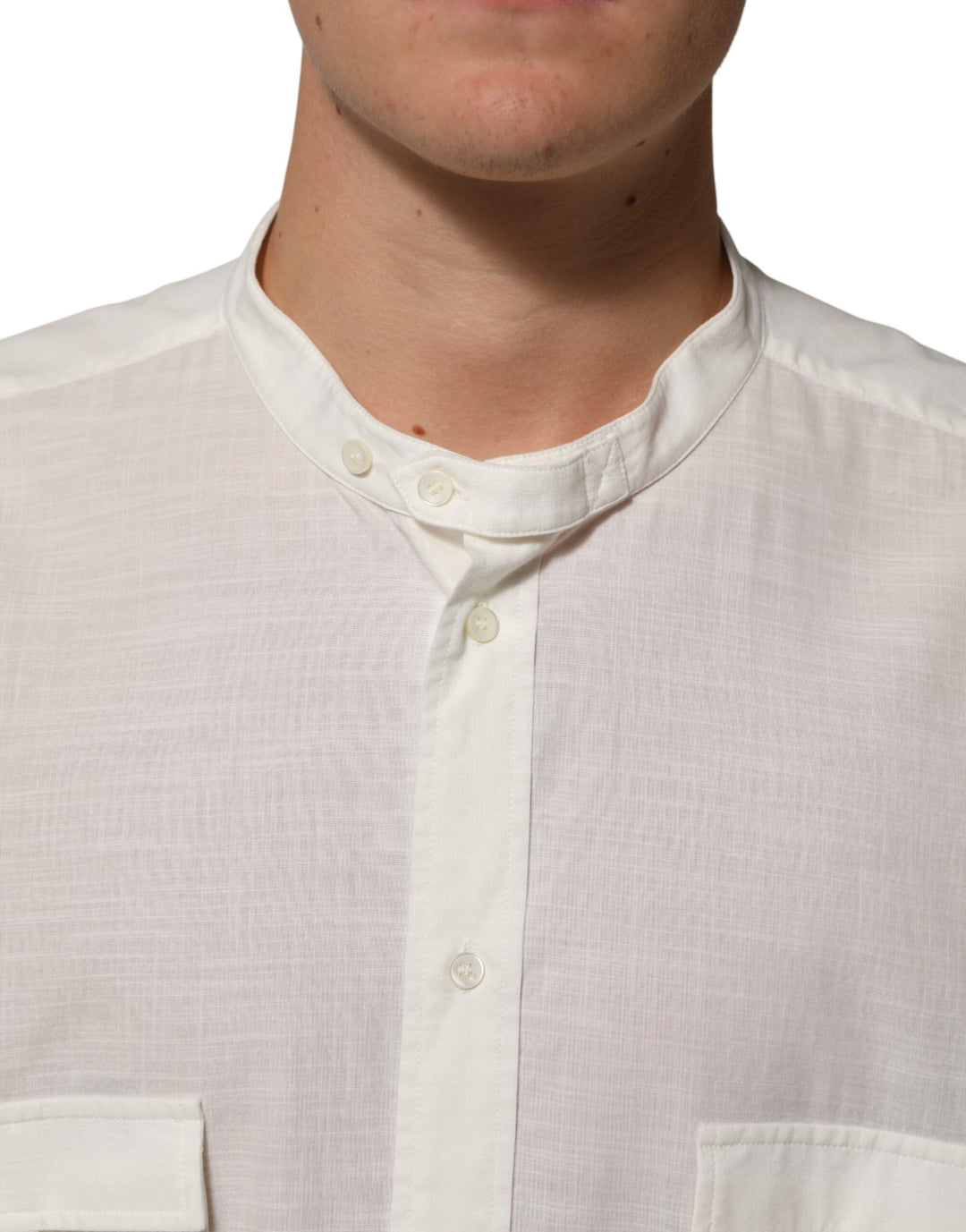 Dolce &amp; Gabbana Sample Sale Dolce &amp; Gabbana White Cotton Floral Print Button Down Shirt - | Designer outlet