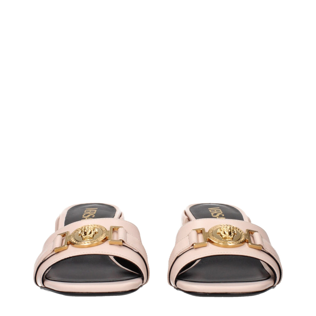 Versace Pink Leather Platforms