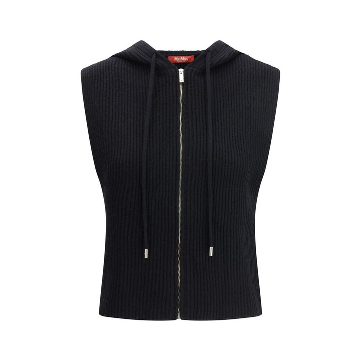 Max Mara Black Wool Sleveless Jacket by Max Mara outlet now on sale