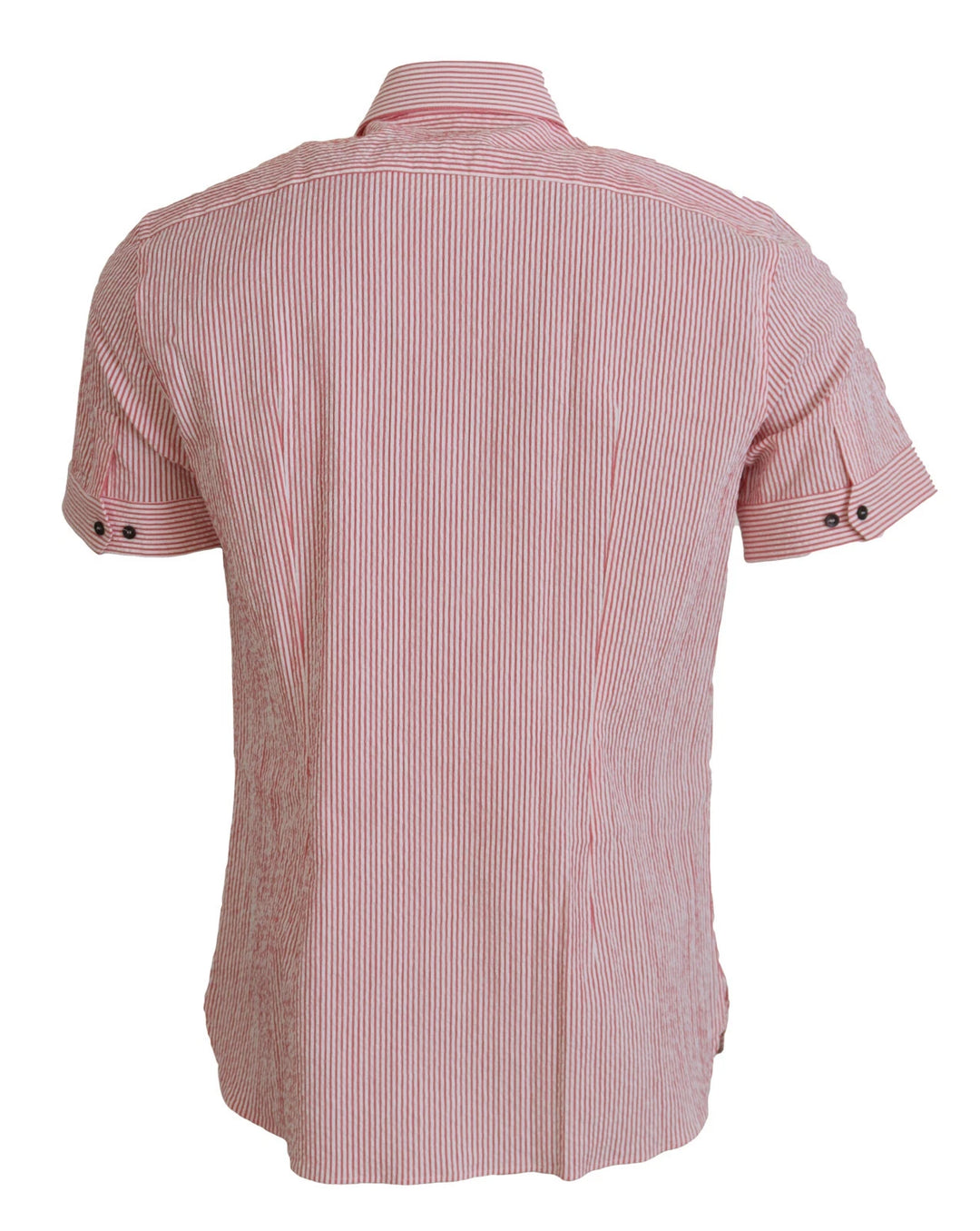 Dolce &amp; Gabbana Red White Striped Cotton Short Sleeve Shirt by Dolce &amp; Gabbana outlet now on sale