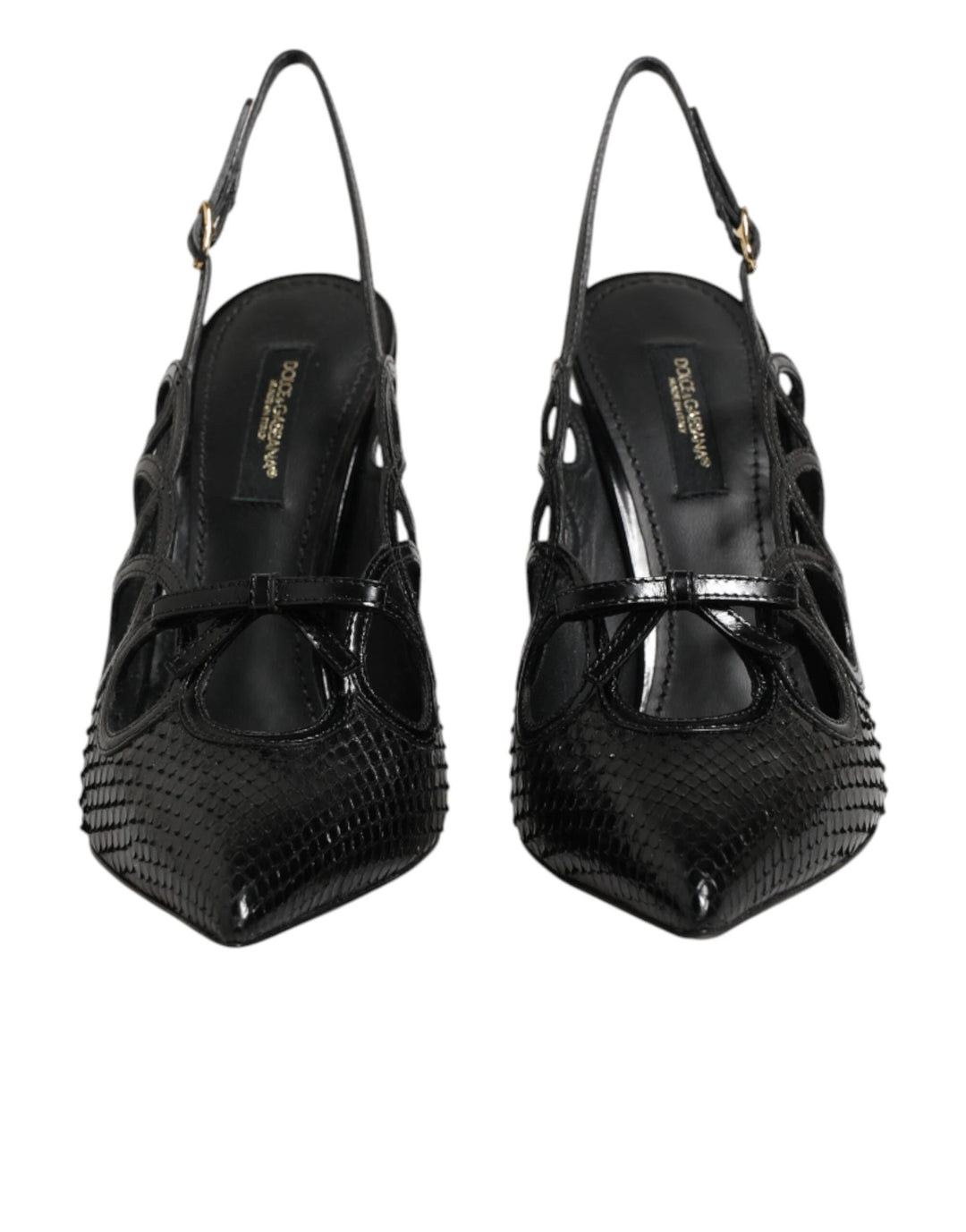 Dolce &amp; Gabbana Sample Sale Dolce &amp; Gabbana Leather High Heels Slingback Shoes - | Designer outlet