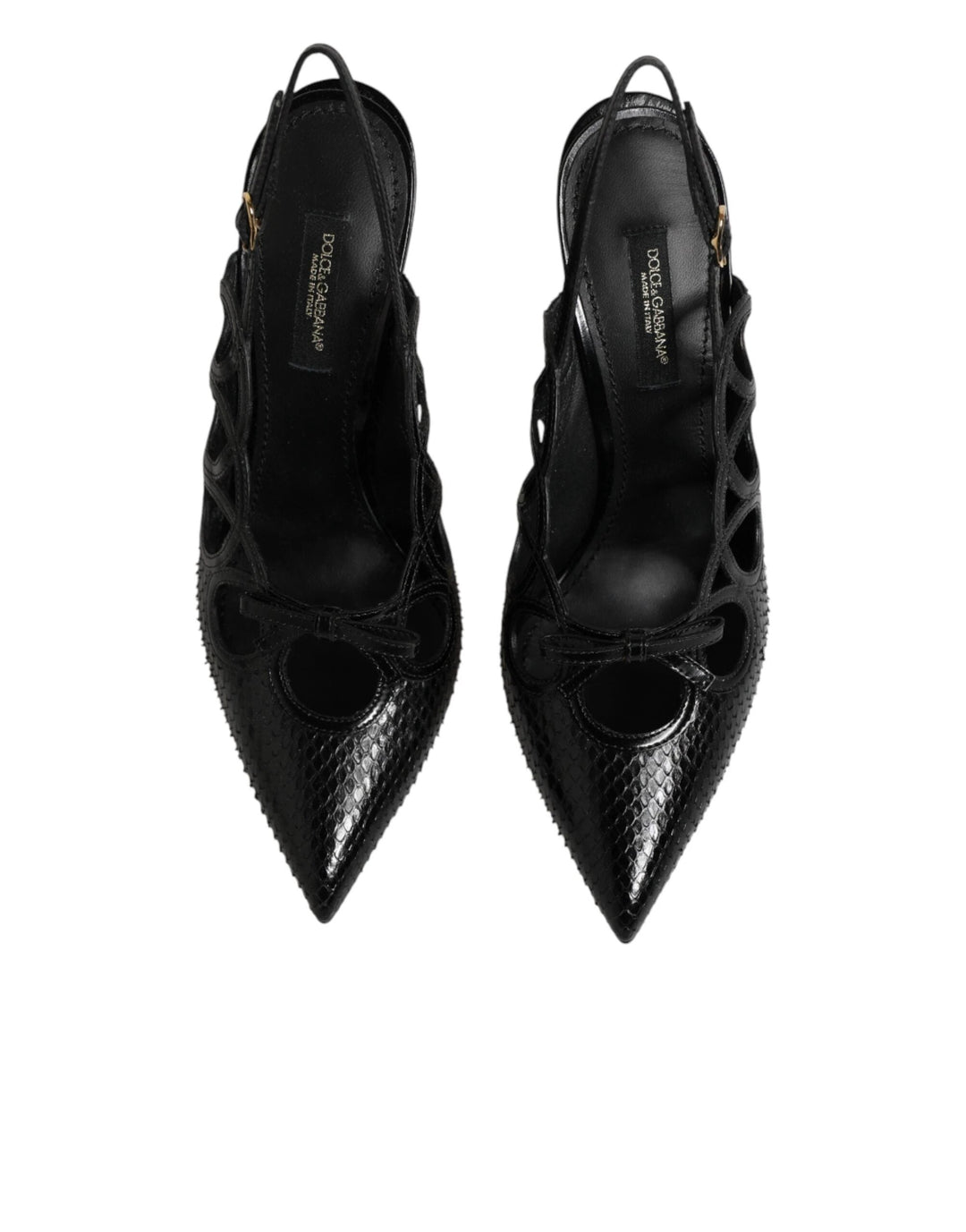 Dolce &amp; Gabbana Sample Sale Dolce &amp; Gabbana Leather High Heels Slingback Shoes - | Designer outlet