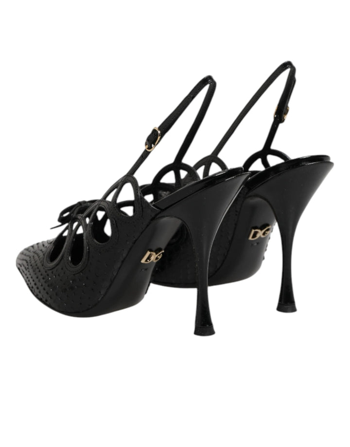 Dolce &amp; Gabbana Sample Sale Dolce &amp; Gabbana Leather High Heels Slingback Shoes - | Designer outlet