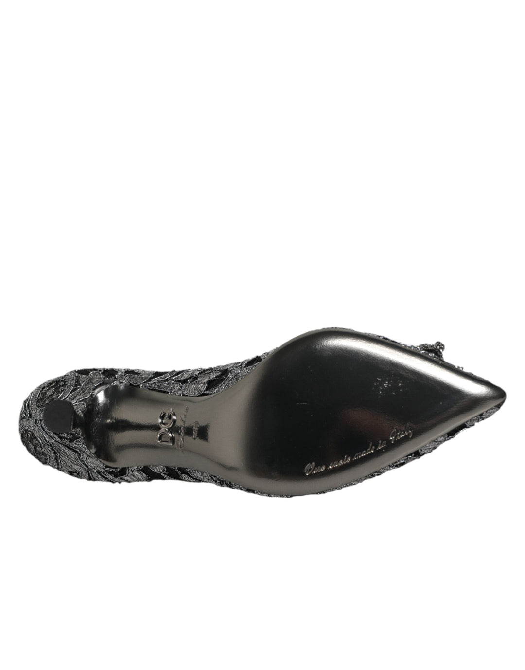 Dolce &amp; Gabbana Sample Sale Dolce &amp; Gabbana Silver Lace DG Amore Heels Pumps Shoes - | Designer outlet