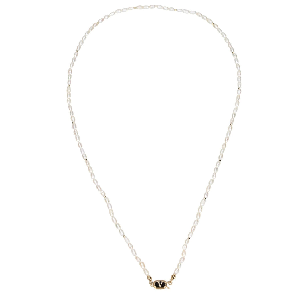Valentino Garavani Sample Sale Valentino Garavani White Metal Necklace - | Designer outlet