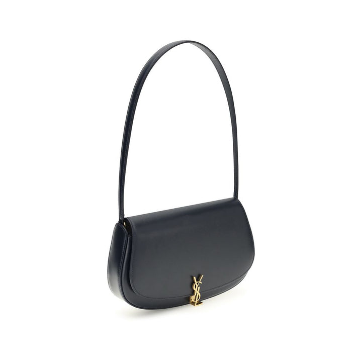 Saint Laurent Blue Calf Leather Bos Taurus Shoulder Bag