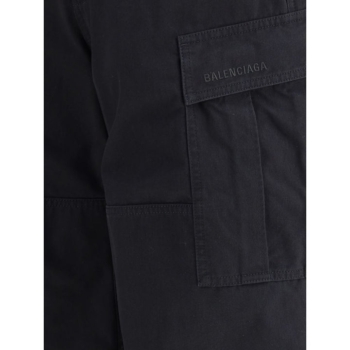Balenciaga Black Cotton Cargo Pants